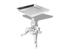 Square Side Table, Silver Aluminum
