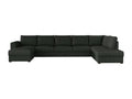 Laviecasa 191 Corner Sofa, Black, with Sleeping Function and Bedding Box, 370x186x85cm, JWTU81280