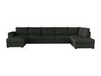 Laviecasa 191 Corner Sofa, Black, with Sleeping Function and Bedding Box, 370x186x85cm, JWTU81280
