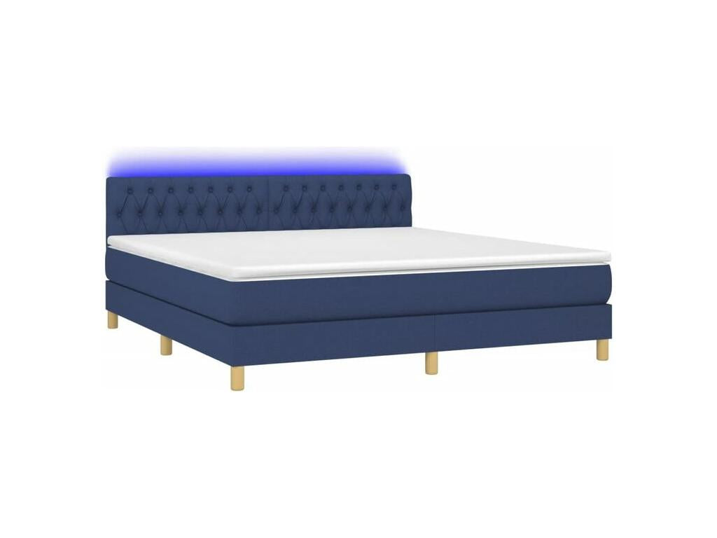 Meubiana bed base with blue LED mattress 160x200 Fabric