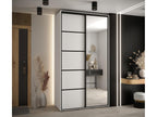 Meubiana 5 Sliding Door Wardrobe 235.2/130/45 2 Doors White/White/Black
