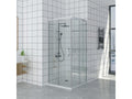 90x160 cm corner shower enclosure with easy entry, 200 cm high, made of tempered glass