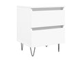 White bedside table 40x35x50 Engineered wood UQLQ51003