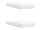 Meubiana bed base with mattress, white, 200x200cm, faux leather
