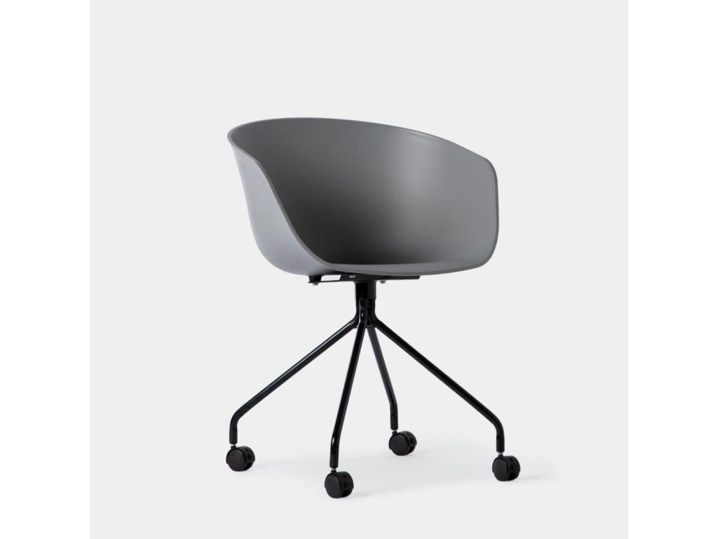 Grey plastic office chair 58x78 cm - Chess FTYP26542