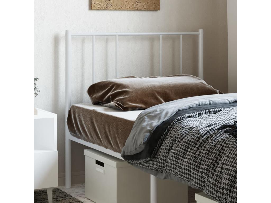White metal headboard 80cm AFBC01641