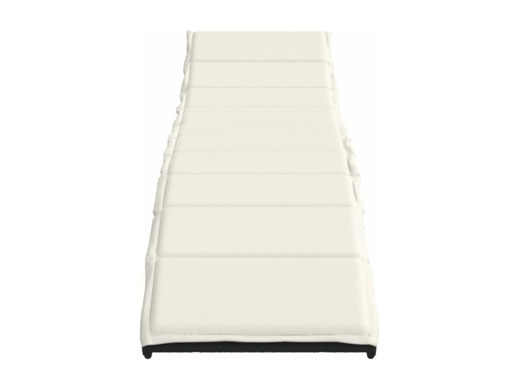 Set of 2 sun loungers with black wicker resin table PZAQ55357