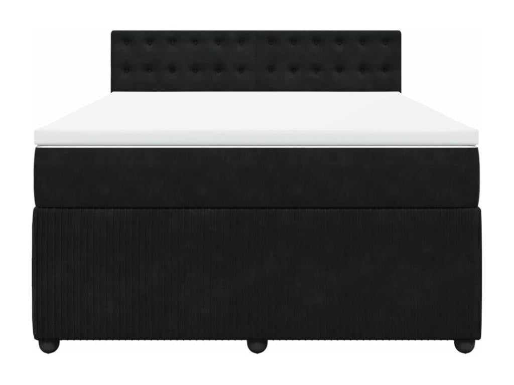 Laviecasa bed base with black 140x190 cm velvet mattress QYOU89400