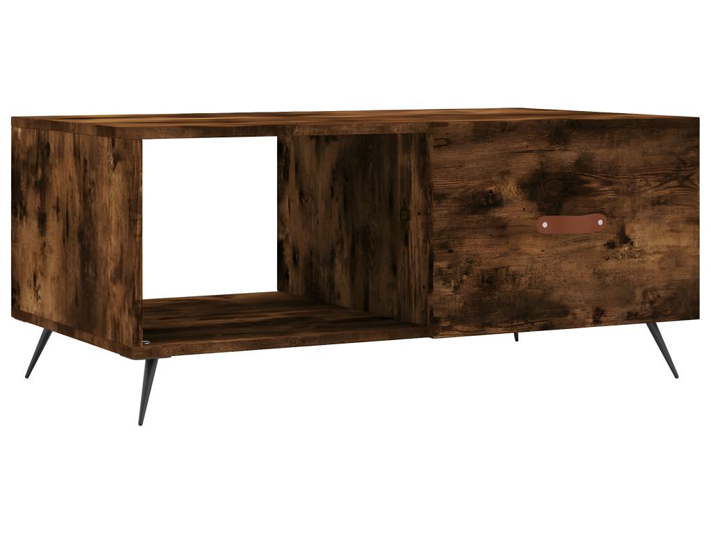 Smoked oak coffee table 90x50x40 cm engineered wood IFSH79476