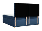 Meubiana bed base with mattress, blue, 180x200 cm, fabric