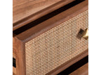 Meubiana - 5-drawer chest in Meubiana teak-stained finish with cane veneer