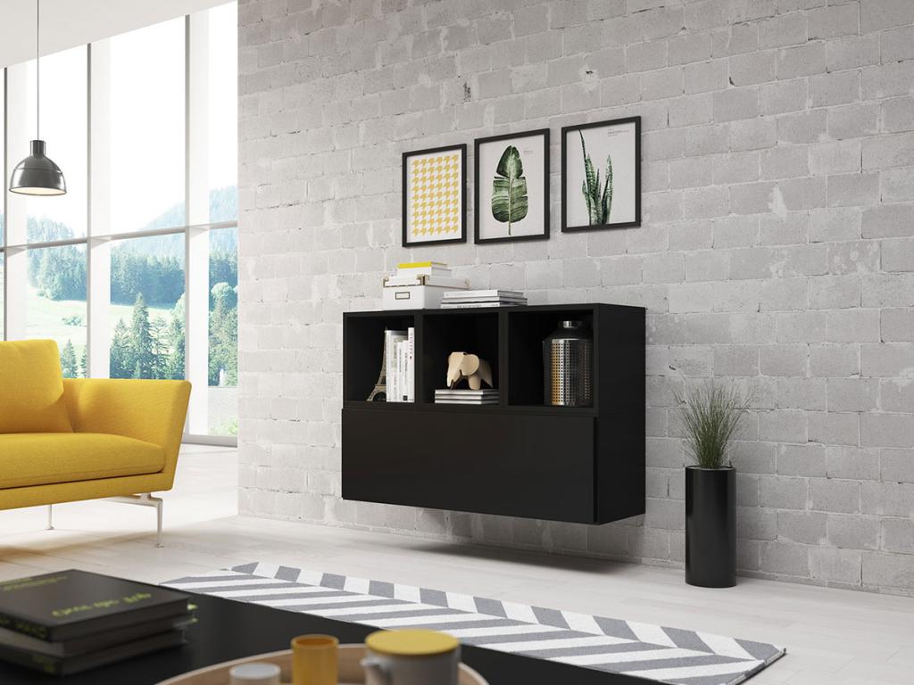 Laviecasa 117 Black Wardrobe Set 76x113x39cm Laminate - MDF IBAO34754