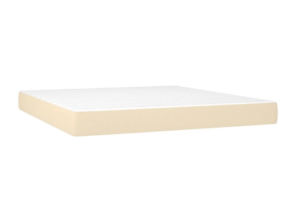 Laviecasa bed base with mattress, Cream, 160x200 cm, Fabric MFPZ82052