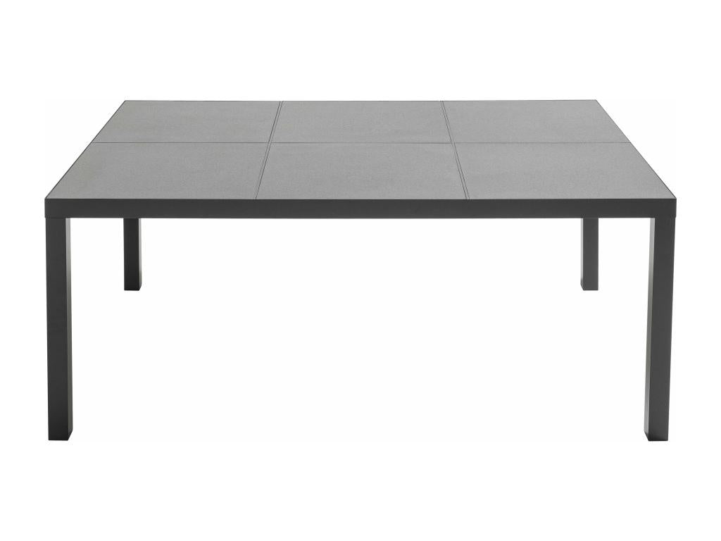 10-seater garden table in aluminum and grey ceramic - Meubiana