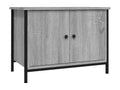 Meubiana TV stand with doors, grey, 60x35x45 cm, engineered wood
