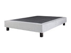 Meubiana bed base with Meubiana upholstered legs in solid wood, grey color - width 140 x length 190 cm