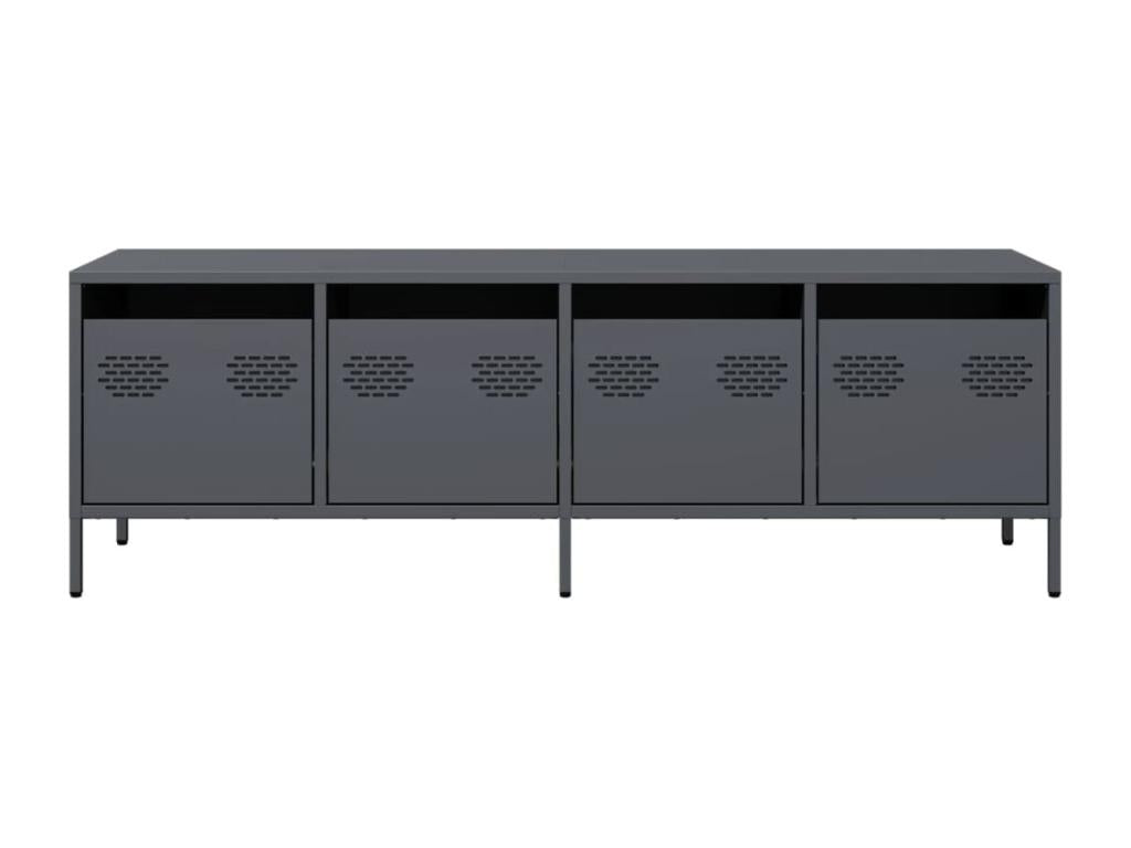 Anthracite TV stand, 135x39x43.5 cm, cold-rolled steel