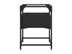 Black bedside table 40x40x55 cm engineered wood PCTQ14630