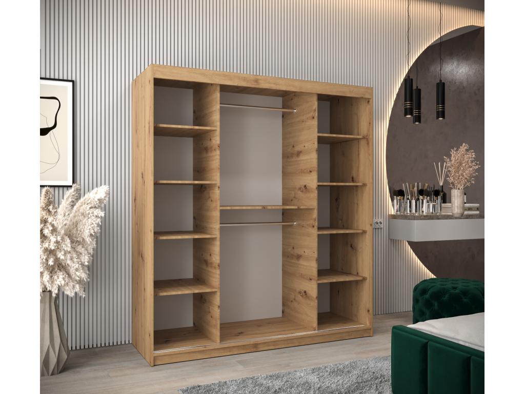 Laviecasa Sliding Door Wardrobe 200/180/62 2 Doors Laviecasa/Black CMEW93700