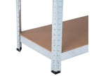 Pack of 2 galvanized modular shelving units with 5 adjustable shelves, 180x90x40cm, 875kg, 7house