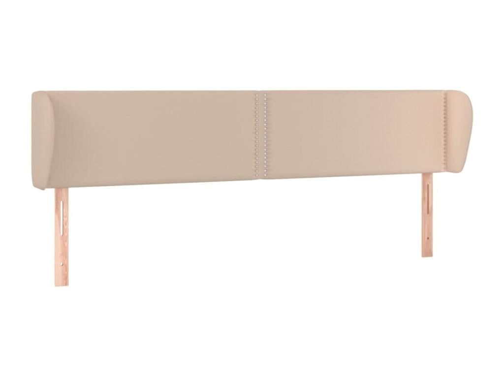 Headboard with wings, Cappuccino color, 183x23x78/88 cm, faux leather