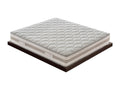 Pocket spring and memory foam mattress - 9 differentiated zones - removable cover - 25 cm high 70x190 cm