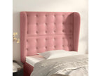 Headboard with wings, Pink, 93x23x118/128 cm, Velvet, WWXD89189