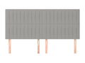 4-piece headboard set, light grey, 80x5x78/88 cm, fabric BWQO35730
